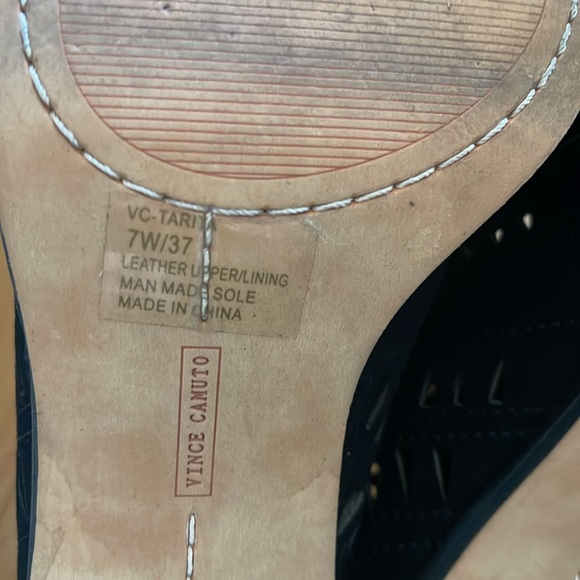 Vince Camuto Women's TARITA Cutout Lace-Up Sandal in Black Size 7W (wide) - Picture 6 of 7